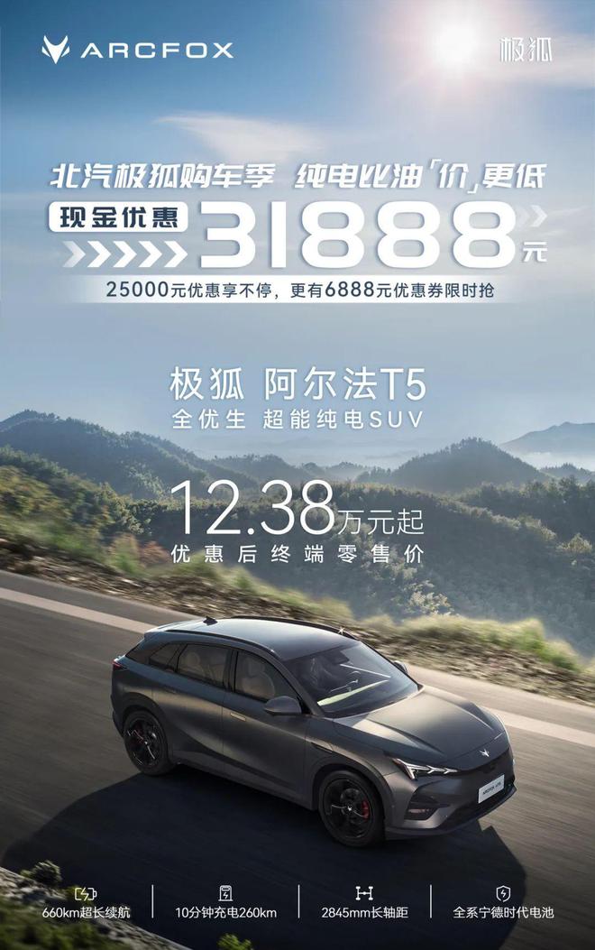 北汽极狐阿尔法S5T5全系车型限时现金优惠31888元1238万元起(图2)