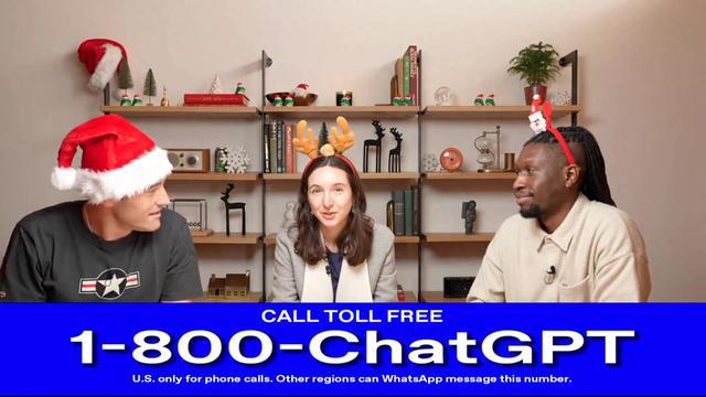 您现在可以拨打1-800-CHATGPT免费使用15分钟的ChatGPT